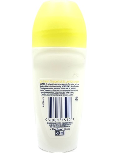 Dove Deodorante Roll-on 50ml - Go Fresh 48h - Grapefruit & Lemongrass